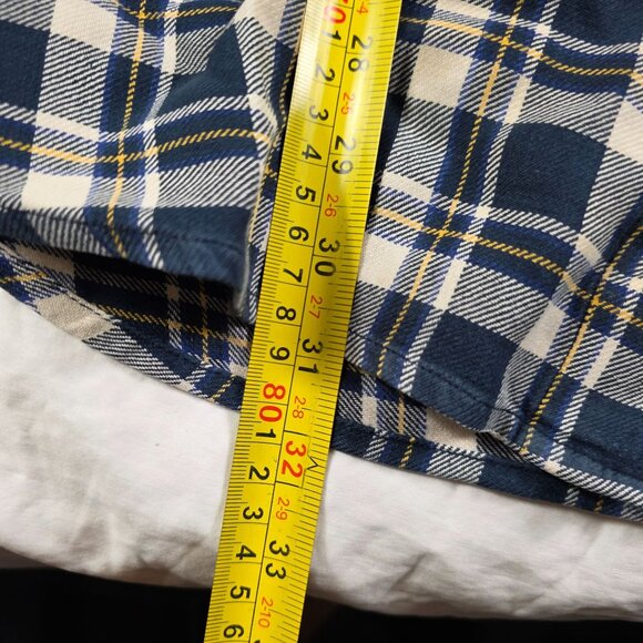 Tommy Hilfiger Mens Size XL Plaid Button Up Shirt Blue White Casual Long Sleeve - Picture 8 of 8